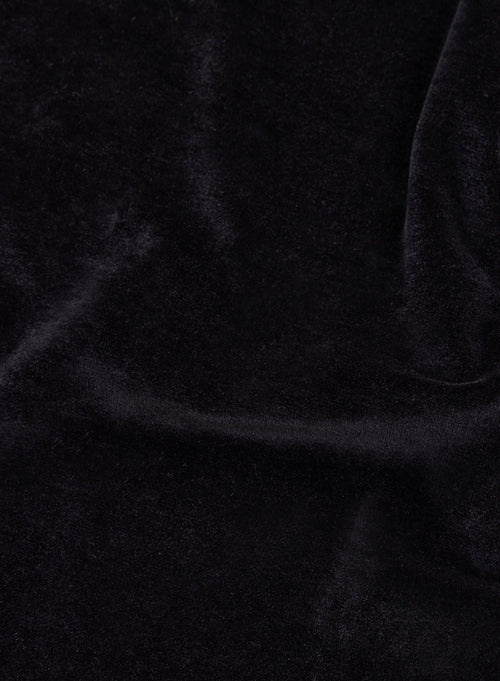 Black Long Sleeve Shirt with Velvet Pocket - MAJESTIC FILATURES