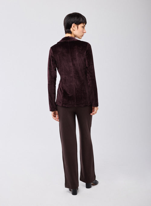 Veste Violet Manches Longues en Coton Organique / Modal / Elasthanne - MAJESTIC FILATURES