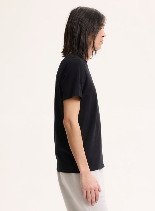 "Camiseta cuello redondo de manga corta de Algodón/ Elastano" - MAJESTIC FILATURES