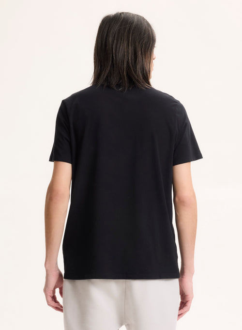 "Camiseta cuello redondo de manga corta de Algodón/ Elastano" - MAJESTIC FILATURES