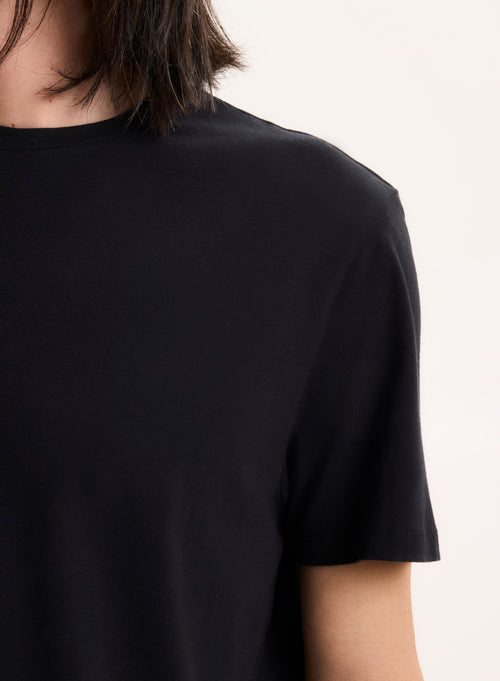 "Camiseta cuello redondo de manga corta de Algodón/ Elastano" - MAJESTIC FILATURES