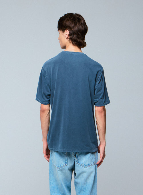 Grey Round Neck Short Sleeve T-shirt in Organic Cotton / Elastane - MAJESTIC FILATURES