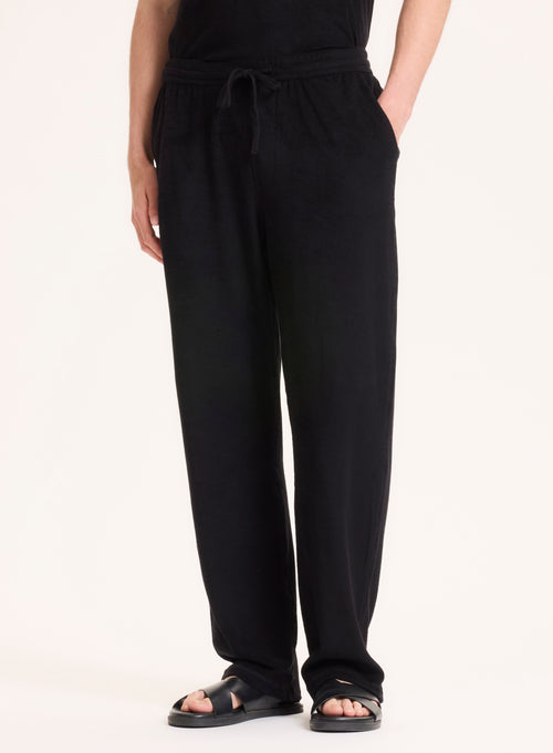 Schwarze Hose aus Bio-Baumwolle / Modal - MAJESTIC FILATURES