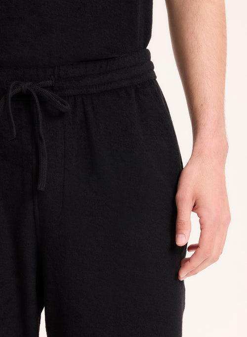 Schwarze Hose aus Bio-Baumwolle / Modal - MAJESTIC FILATURES