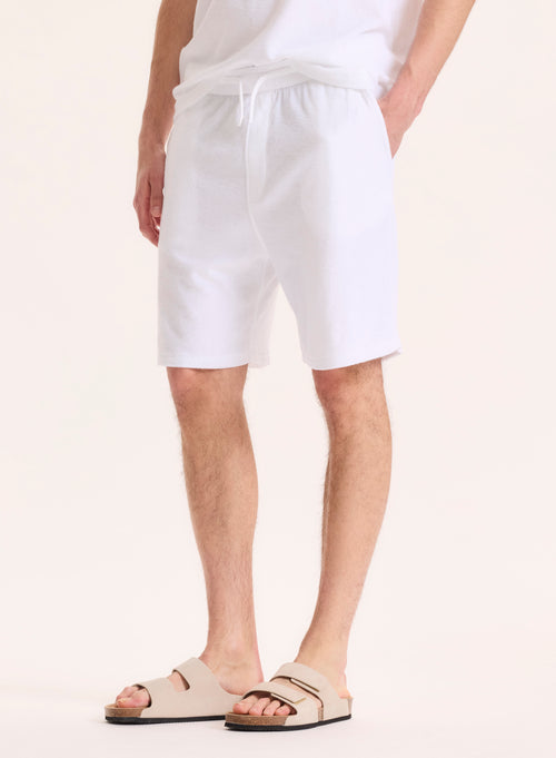 White Organic Cotton / Modal Shorts - MAJESTIC FILATURES