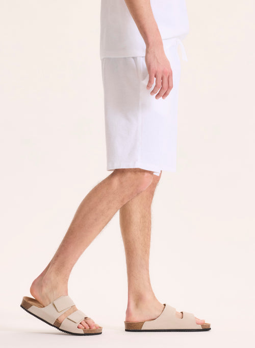 White Organic Cotton / Modal Shorts - MAJESTIC FILATURES