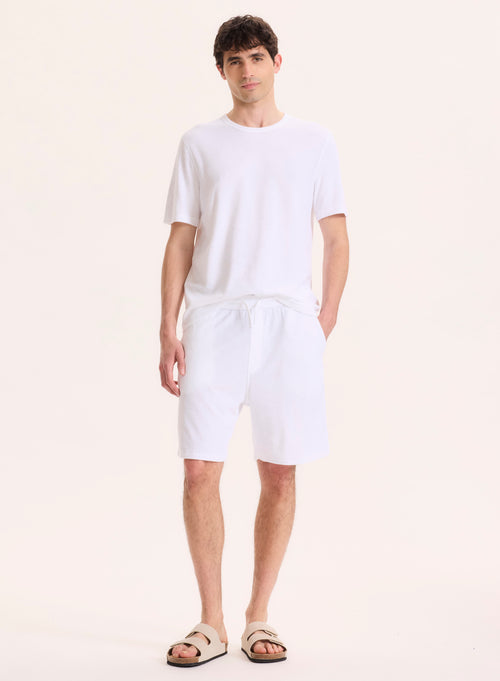 White Organic Cotton / Modal Shorts - MAJESTIC FILATURES