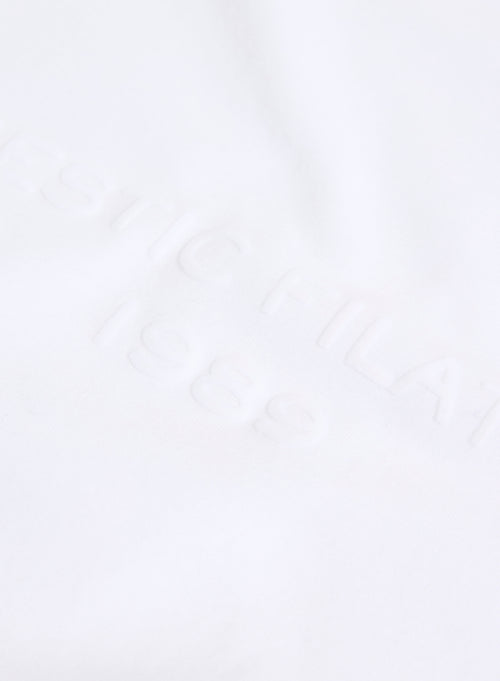 Weißes Kurzarm-T-Shirt mit Rundhalsausschnitt aus Bio-Baumwolle / recycelter© Baumwolle - MAJESTIC FILATURES