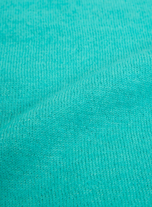 Green round-neck tee-shirt with elbow sleeves - MAJESTIC FILATURES