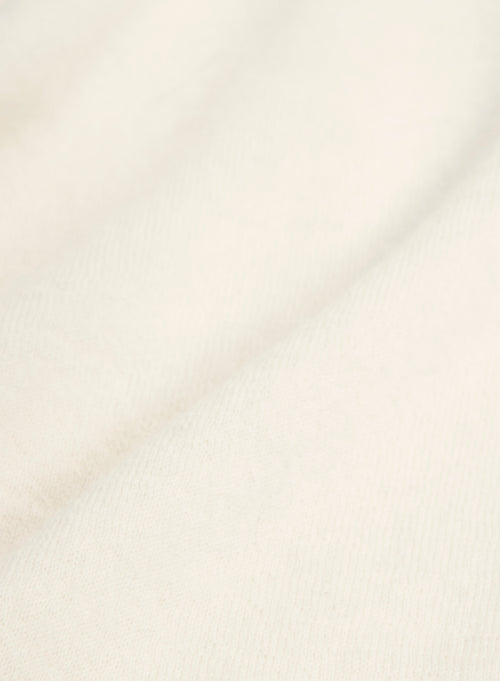 Teeshirt Weiß Rundhalsausschnitt Ärmel Ellbogen - MAJESTIC FILATURES