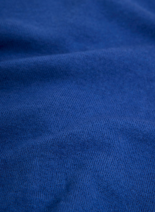 Blue Tee shirt Round neck Elbow sleeves - MAJESTIC FILATURES