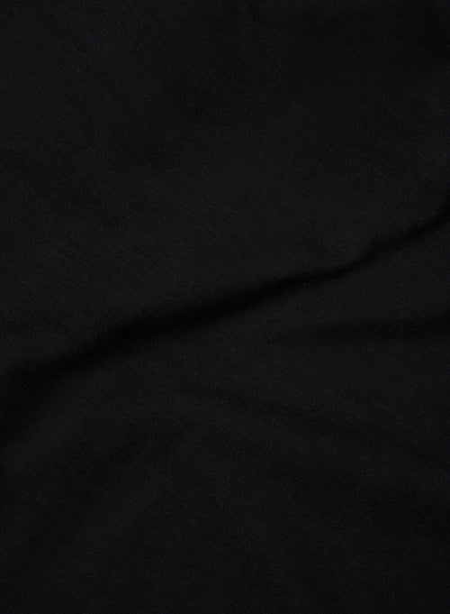 Chemise Noir Manches Longues en Soie / Coton - MAJESTIC FILATURES
