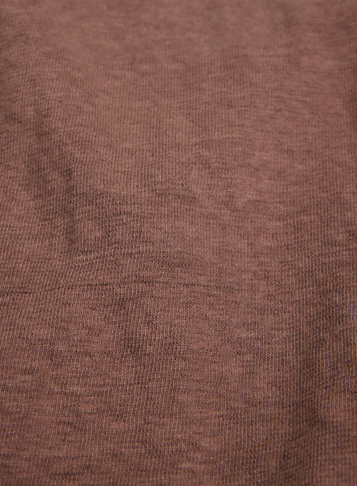 Braune Hose aus Leinen / Elasthan - MAJESTIC FILATURES