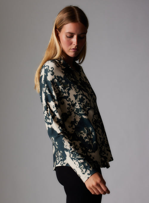 Camisa de manga larga de viscosa / elastano - MAJESTIC FILATURES