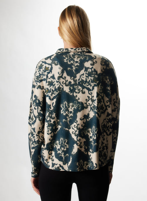 Camisa de manga larga de viscosa / elastano - MAJESTIC FILATURES