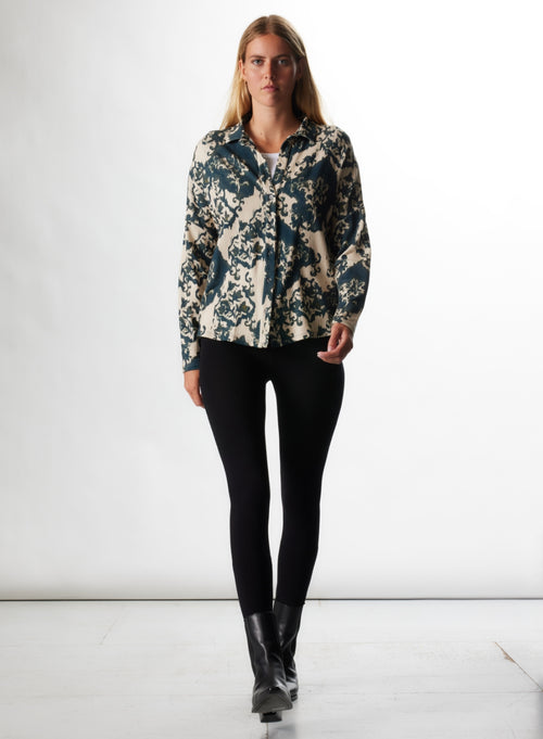Camisa de manga larga de viscosa / elastano - MAJESTIC FILATURES