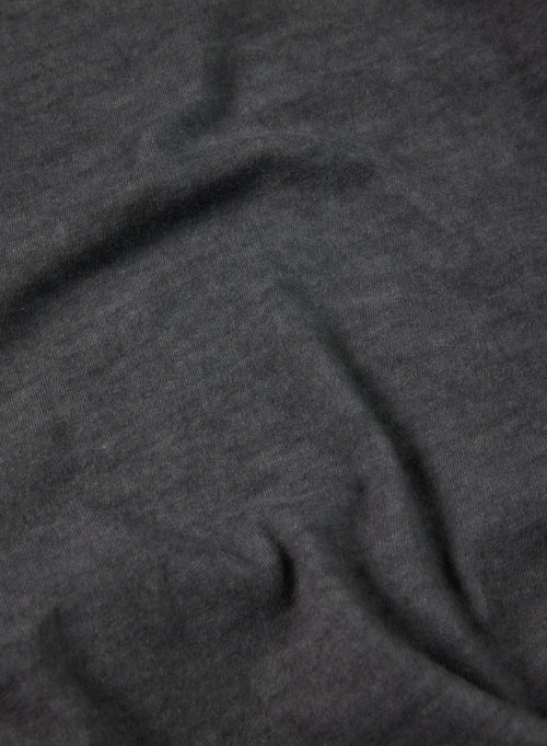 "T-Shirt mit Rundhalsausschnitt und langen Ärmeln aus Baumwolle / Kaschmir" - MAJESTIC FILATURES