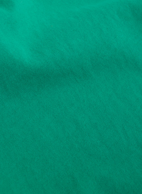 Robe Verte Col V Manches Courtes en Coton organique - MAJESTIC FILATURES