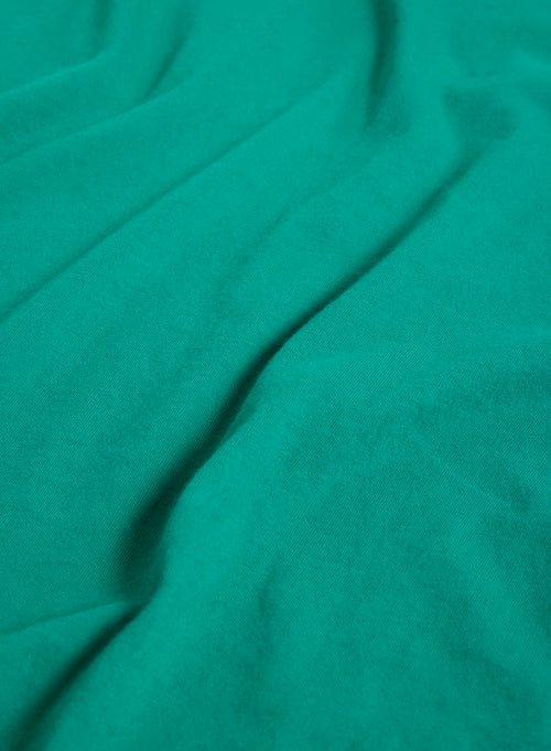 Green Round Neck Short Sleeve Organic Cotton T-Shirt - MAJESTIC FILATURES