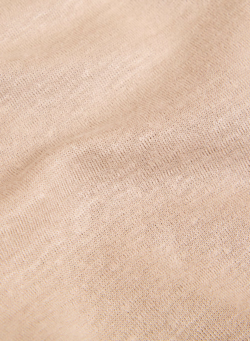 Chemise Beige Col Chemise Manches Longues en Lin / Coton organique - MAJESTIC FILATURES