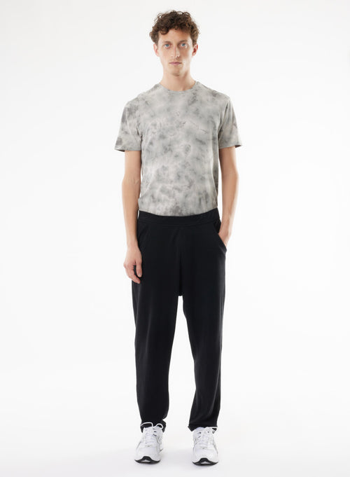 Black Linen and Organic Cotton Pants - MAJESTIC FILATURES