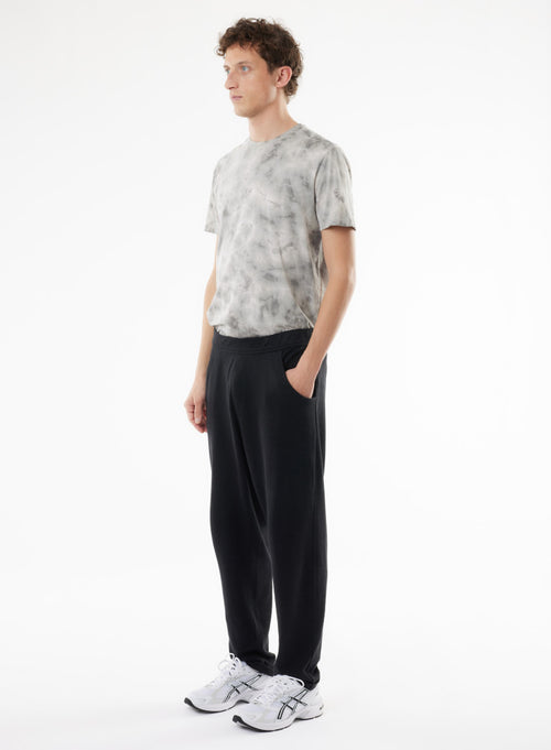 Black Linen and Organic Cotton Pants - MAJESTIC FILATURES