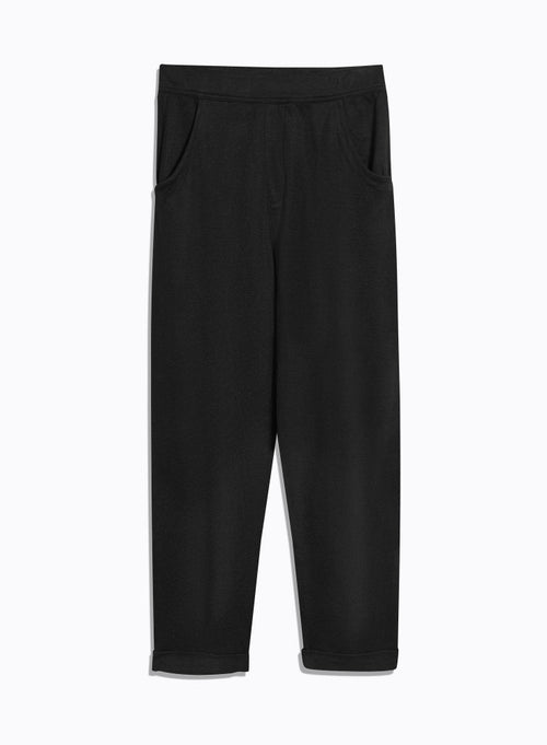 Black Linen and Organic Cotton Pants - MAJESTIC FILATURES