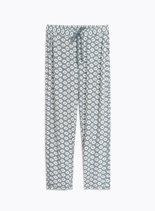 Pantalones de lino azul / elastano - MAJESTIC FILATURES
