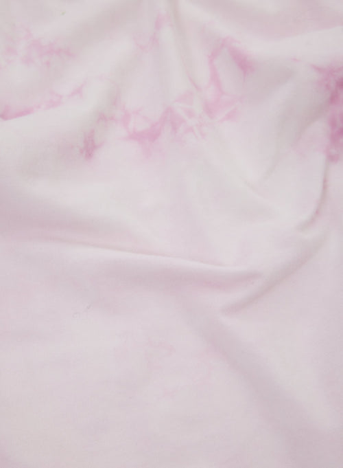 Robe Rose Manches Courtes Col Rond en Coton organique / Elasthanne - MAJESTIC FILATURES