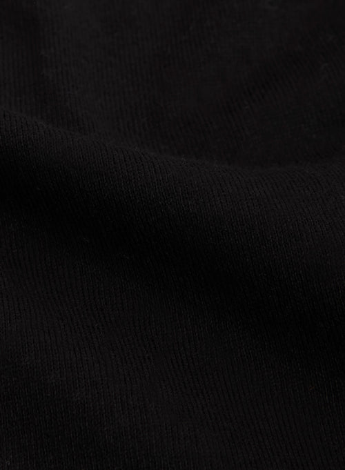 Black Short Sleeve Crew Neck T-Shirt in Organic Cotton - MAJESTIC FILATURES