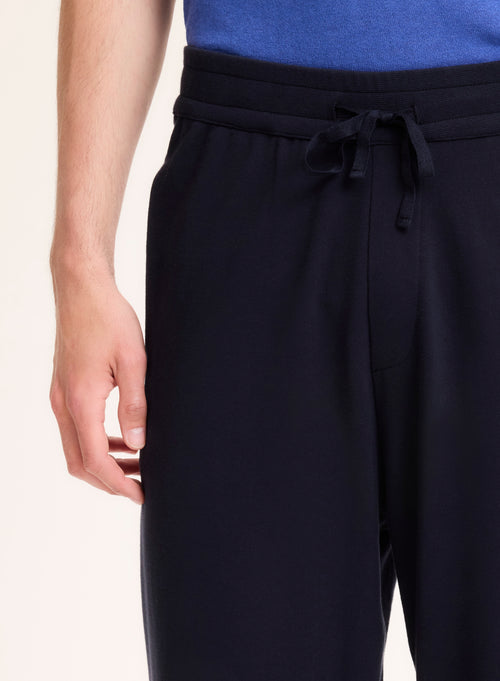 Marineblaue Hose aus Bio-Baumwolle - MAJESTIC FILATURES