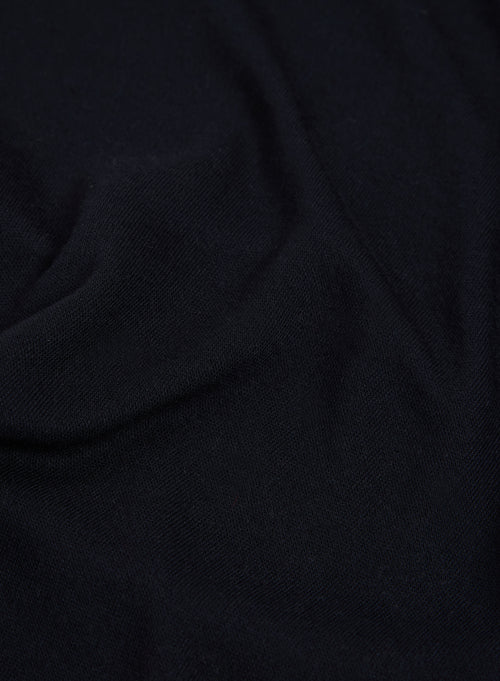 T-shirt Noir Col rond manches courtes en Micro modal / Cachemire - MAJESTIC FILATURES