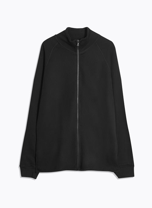 Black Long Sleeve Organic Cotton Vest - MAJESTIC FILATURES