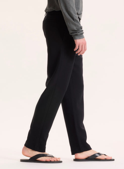 Black trousers in Lyocell / Tencel / Organic cotton - MAJESTIC FILATURES