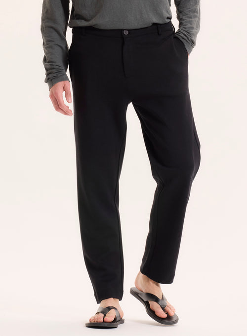 Black trousers in Lyocell / Tencel / Organic cotton - MAJESTIC FILATURES