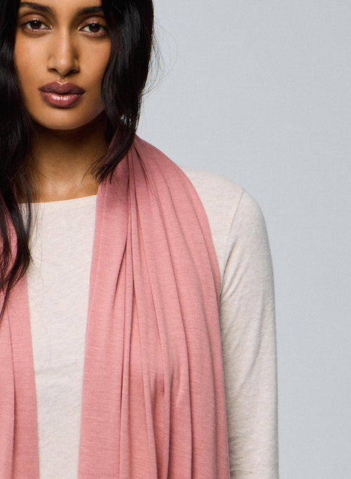 Rosa Viskose / Kaschmir Schal - MAJESTIC FILATURES