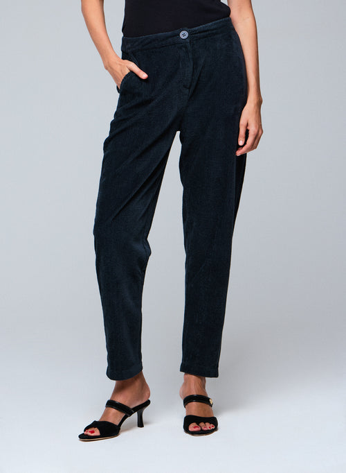 Pantalon Gris en Coton Organique / Polyester - MAJESTIC FILATURES