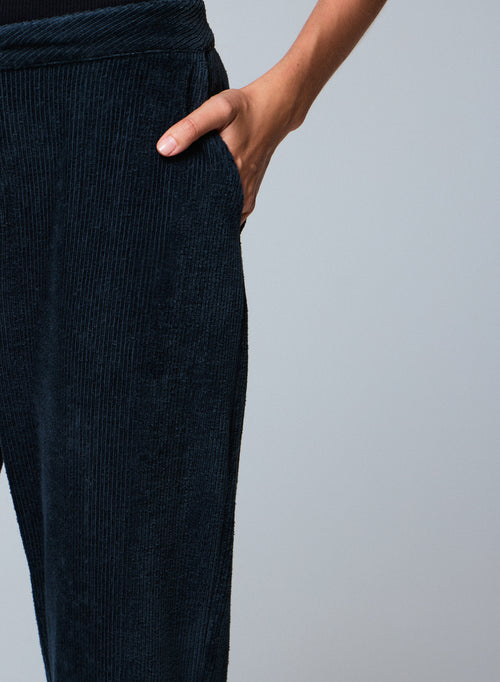 Pantalon Gris en Coton Organique / Polyester - MAJESTIC FILATURES