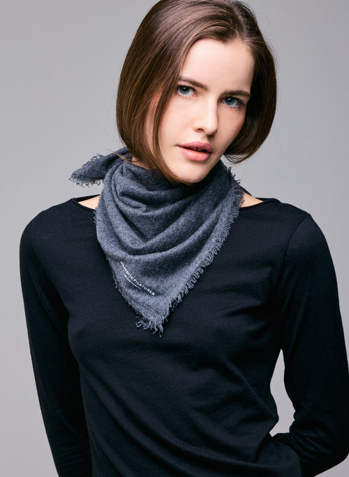 Graues Kaschmir-Bandana - MAJESTIC FILATURES