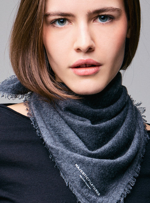 Graues Kaschmir-Bandana - MAJESTIC FILATURES