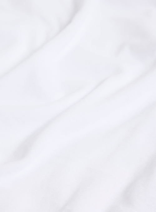 White Polly round neck T-shirt in Coton - MAJESTIC FILATURES