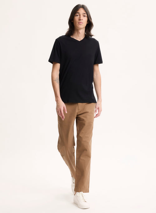 Paul Silk Touch Cotton short sleeve V-neck T-shirt - MAJESTIC FILATURES