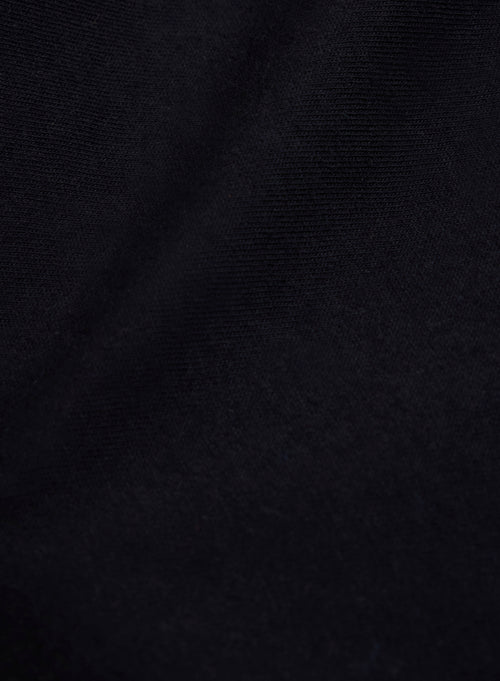 Marineblaues Paul Kurzärmeliges T-Shirt aus Baumwolle mit V-Ausschnitt - MAJESTIC FILATURES