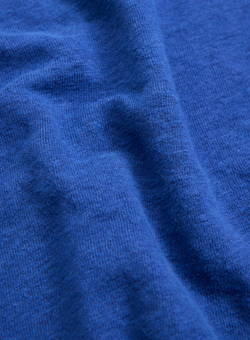Blaues V-Ausschnitt-Top aus Leinen / Elastan - MAJESTIC FILATURES