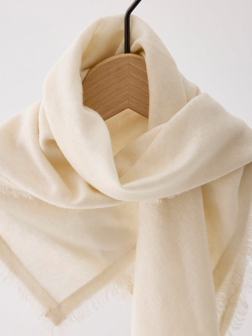 Weißes Bandana aus Kaschmir - MAJESTIC FILATURES