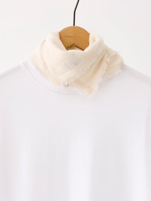 Weißes Bandana aus Kaschmir - MAJESTIC FILATURES