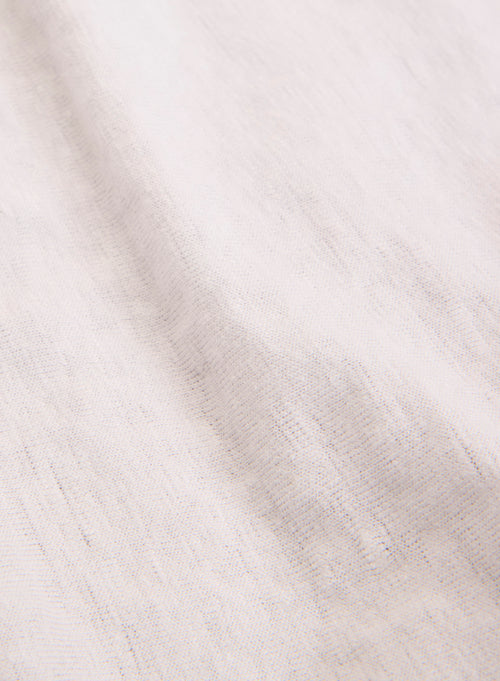 T-shirt Gris perle Col Rond Manches Courtes en Lin / Elasthanne - MAJESTIC FILATURES