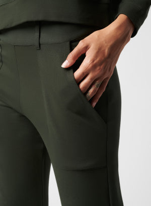Pantalon Vert en Viscose / Elasthanne - MAJESTIC FILATURES