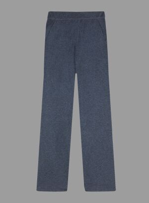 Pantalon Bleu / Gris en Coton / Cachemire / Coton - MAJESTIC FILATURES