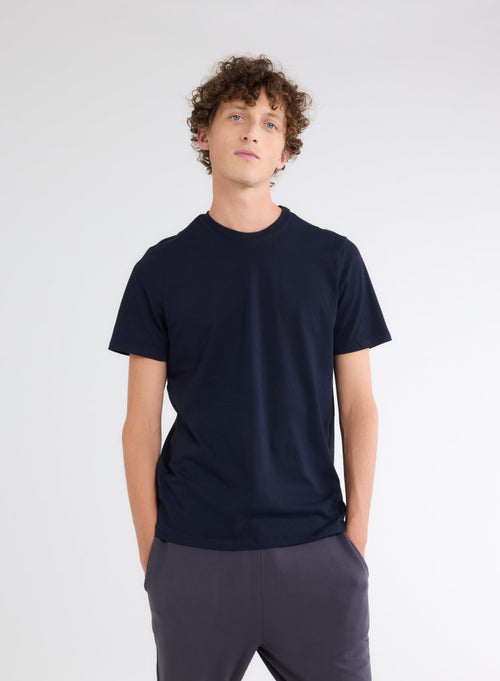 Julien T-Shirt Rundhalsausschnitt kurzen Ärmeln aus Deluxe-Baumwolle - MAJESTIC FILATURES